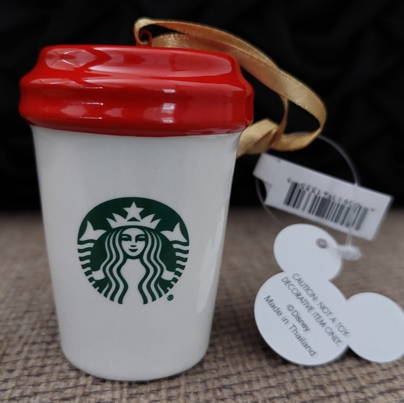 STARBUCKS DISNEY PARKS CERAMIC TUMBLER ORNAMENT - Picture 2 of 4